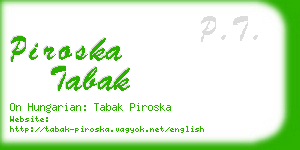 piroska tabak business card